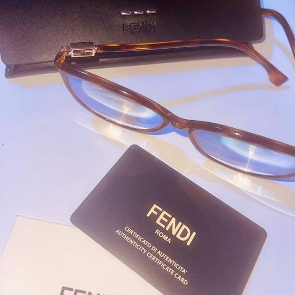 FENDI Authentic Oval Dark Brown Eyeglasses - Picture 2 of 4